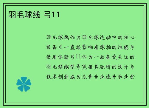 羽毛球线 弓11